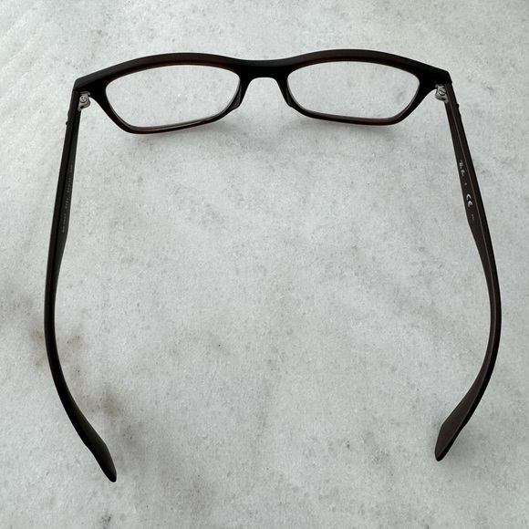 Ray Ban RB 7047 5451 Optics Matte Transparent Brown Eyeglasses Frames 54-17-140 - Picture 4 of 10